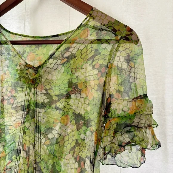 Antique 1920s Sheer Chiffon Drop Waist Dress - Picture 2 of 4